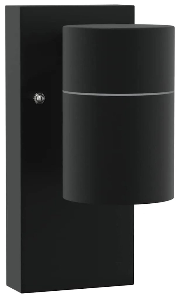 vidaXL Εξωτερικά Φωτιστικά Τοίχου 2 pcs Μαύρο 6.5 x 10.5 x 16 εκ.