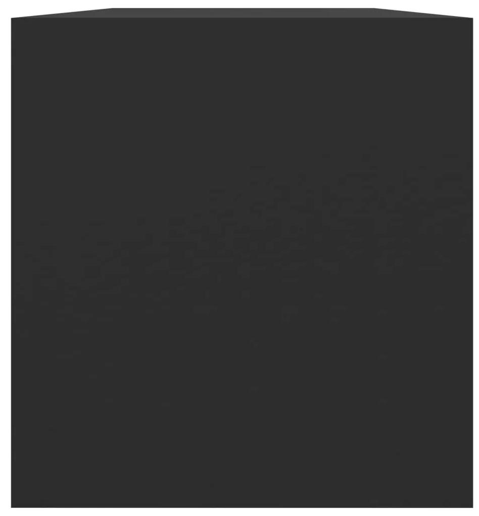 Έπιπλο Δίσκων Βινυλίου Μαύρο 71x34x36 εκ. Επεξεργ. Ξύλο - Μαύρο
