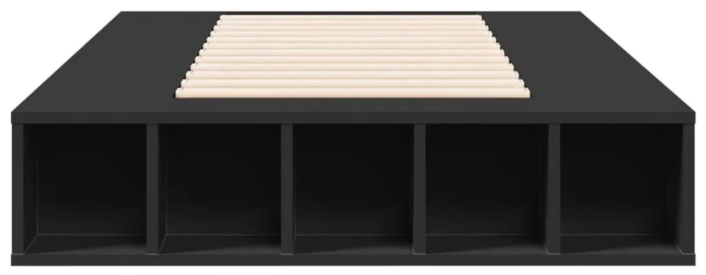 Πλαίσιο Κρεβατιού Μαύρο 90 x 200 εκ. Επεξεργασμένο Ξύλο - Μαύρο