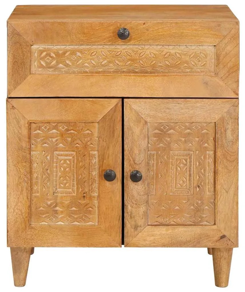 vidaXL Κομοδίνο Ανοιχτό καφέ 50 x 33 x 60 εκ Μασίφ ξύλο ακακίας