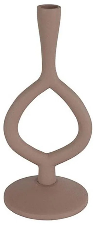 Κηροπήγιο Μεταλλικό 013.794178 Φ12x27cm Dark Pink Μέταλλο