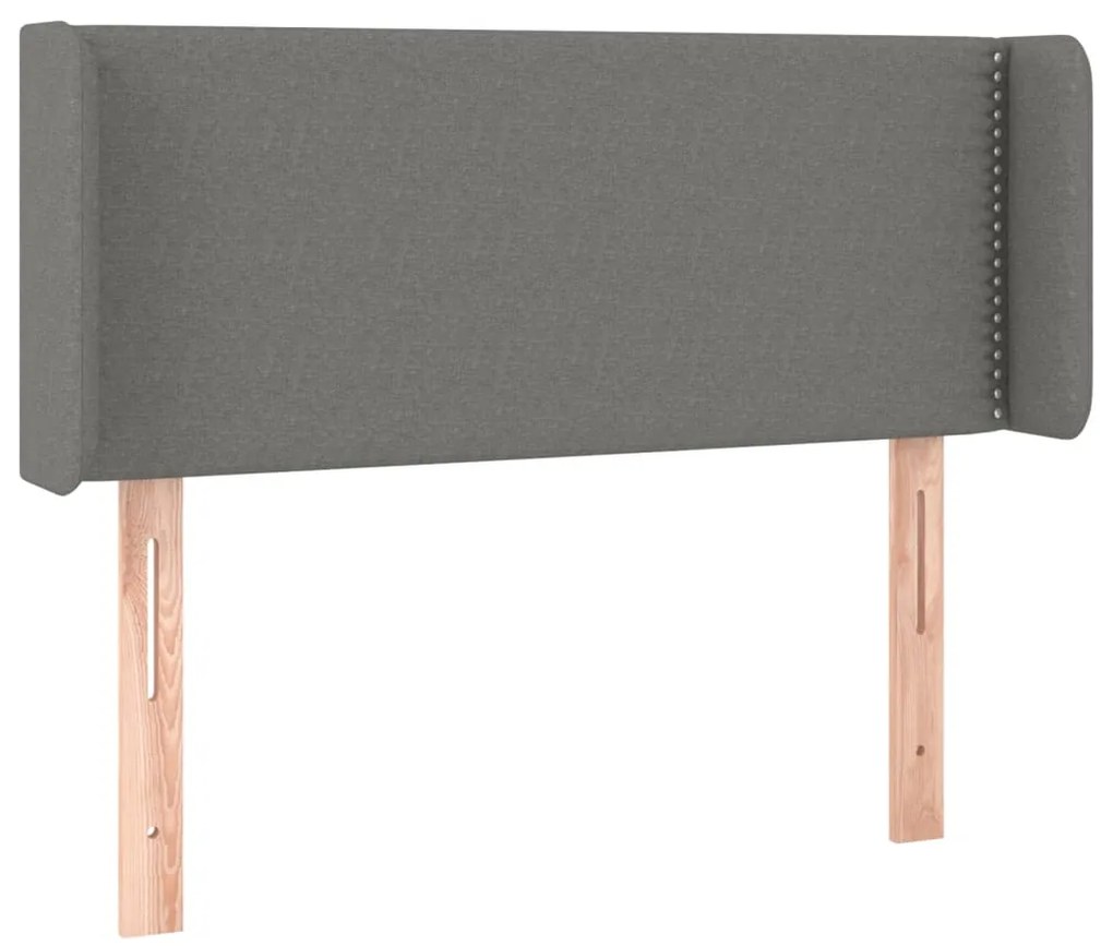 vidaXL Κεφαλάρι με Πτερύγια Σκούρο Γκρι 83x16x78/88 εκ. Υφασμάτινο