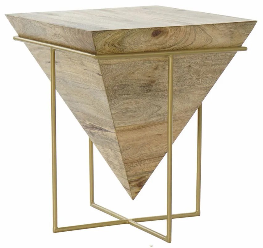 Βοηθητικό Τραπέζι DKD Home Decor Μέταλλο Ξύλο από Μάνγκο (40 x 40 x 45 cm)