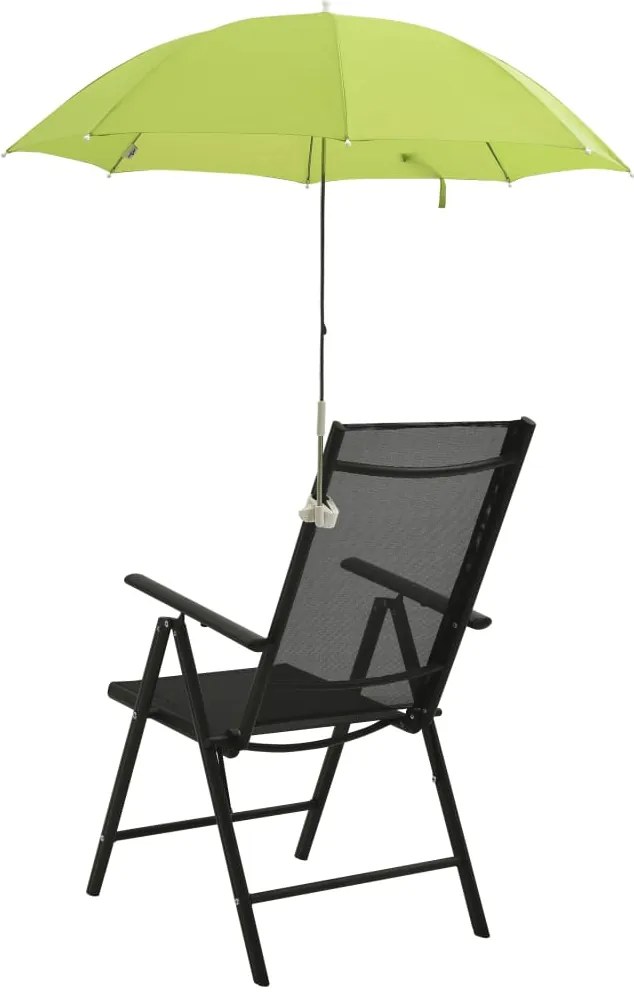 vidaXL Ομπρέλες για Καρέκλες Κάμπινγκ 2 τεμ. Πράσινες 105 εκ.