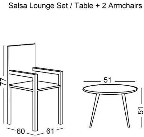 Σετ σαλονιού Salsa Lounge