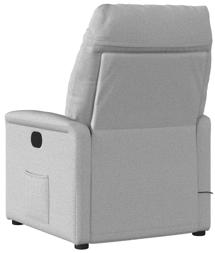 vidaXL καρέκλα ανάκλισης μασάζ Cloud Grey Fabric
