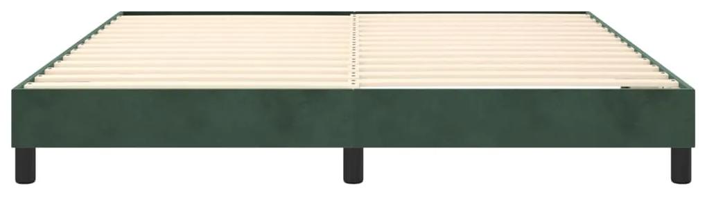 vidaXL Πλαίσιο Κρεβατιού Σκούρο Πράσινο 160x200 εκ. Βελούδινο