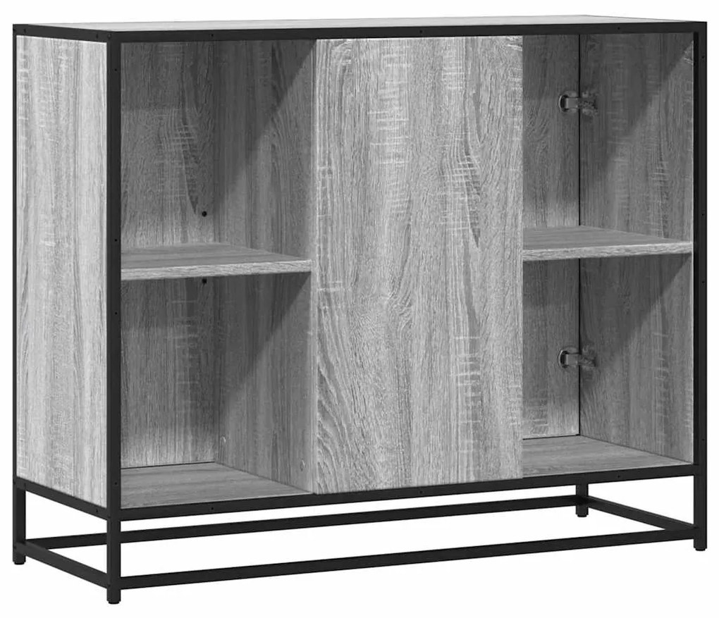 vidaXL Sideboard Γκρι Sonoma 92x35x76 cm Ξύλινο μηχανουργικό ξύλο