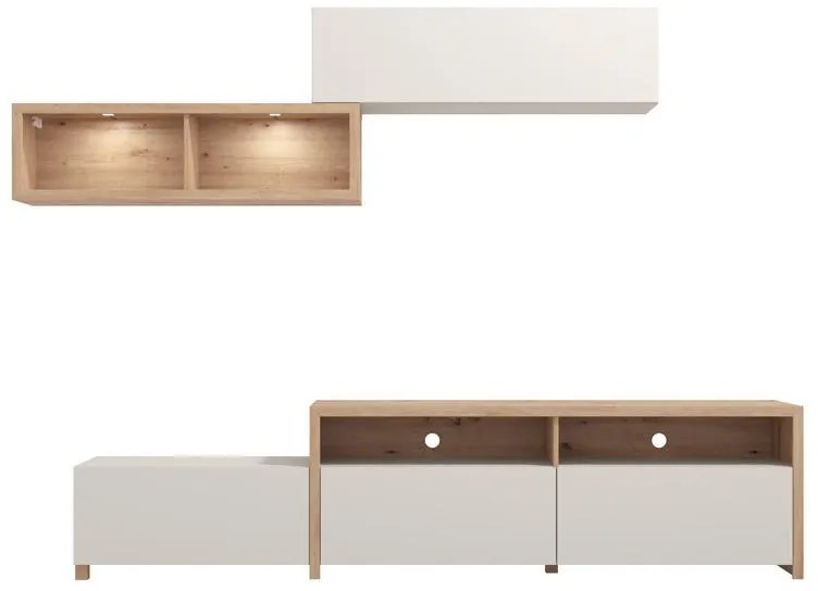 Σύνθεση σαλονιού AUREL Artisan oak - Cashmere 238x42x161εκ. 238x42x161 εκ.
