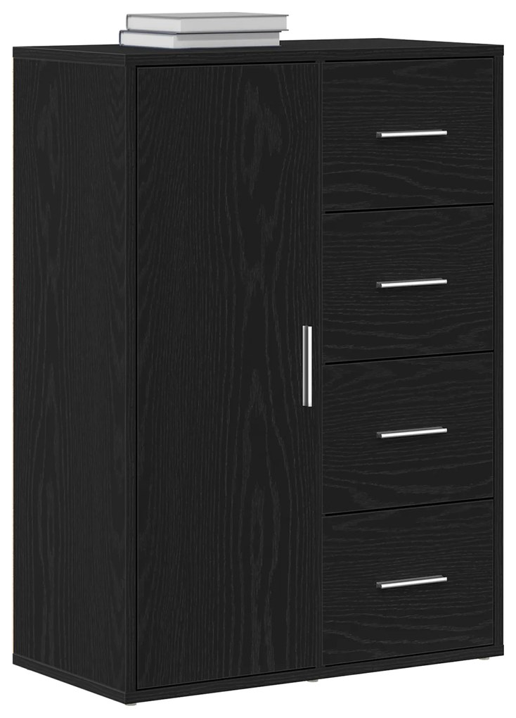 vidaXL Μπουφές Μαύρος Δρυς 60x31x84 εκ. Επεξεργασμένο Ξύλο