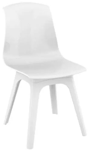 Καρέκλα Ακρυλική 4τμχ Allegra PP White Glossy White 50Χ54Χ85εκ.