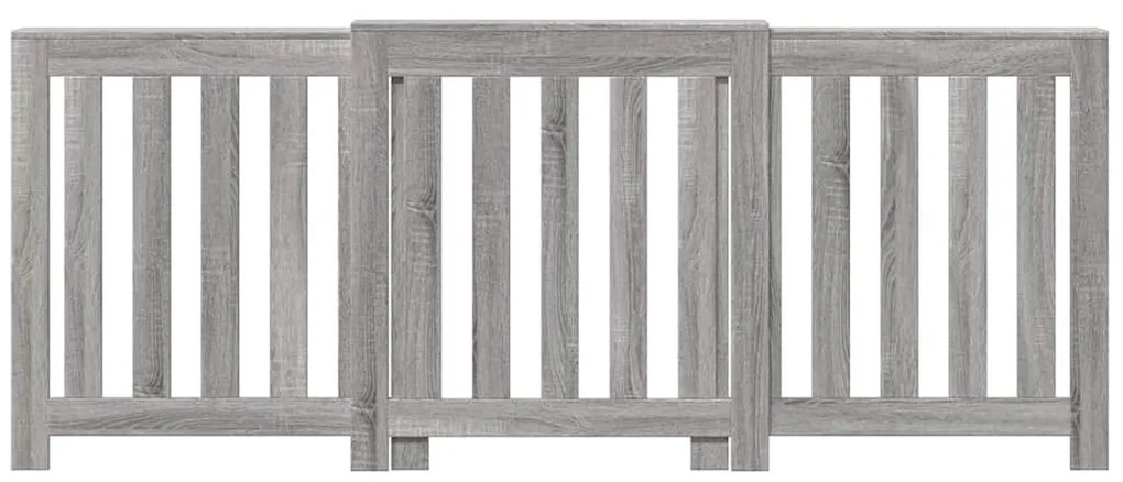 vidaXL Κάλυμμα Καλοριφέρ Γκρι Sonoma 205x21,5x83,5 εκ Επεξ. Ξύλο