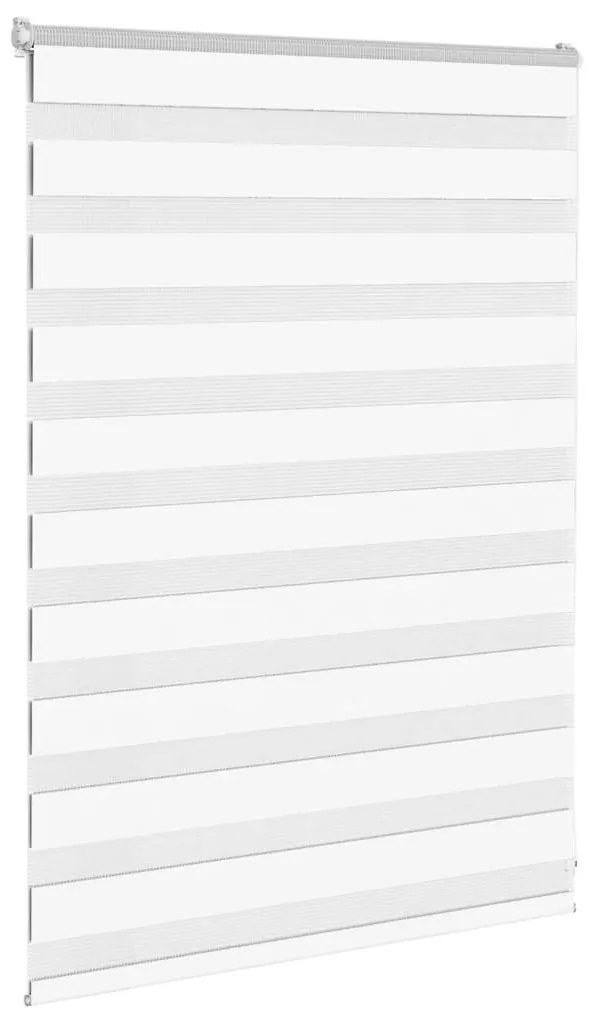 vidaXL Ζέβρα τυφλή Λευκό Πλάτος υφάσματος 110,9 εκ. Πολυεστέρας