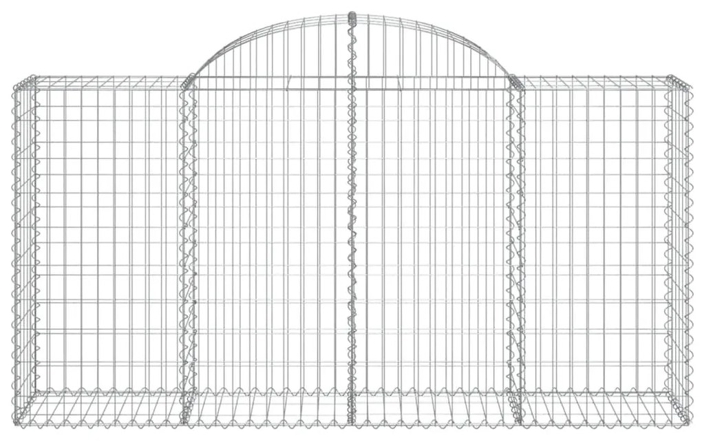 vidaXL Συρματοκιβώτια Τοξωτά 4 τεμ. 200x50x100/120 εκ. Γαλβαν. Ατσάλι