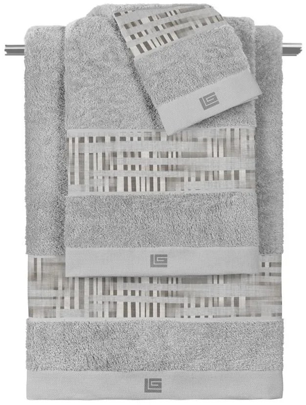 ΣΕΤ ΠΕΤΣΕΤΕΣ ΜΠΑΝΙΟΥ 3 ΤΕΜ. GUY LAROCHE - CUBA GREY-SILVER