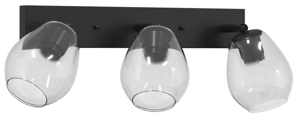vidaXL Σποτ οροφής Μαύρο 54 x 13 x 26 εκ. Γυαλί και μέταλλο