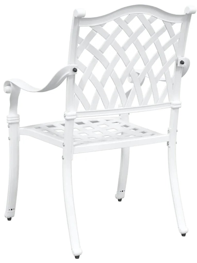 vidaXL Καρέκλα Κήπου 2 pcs Λευκό 55 x 56.5 x 91εκ Αλουμίνιο