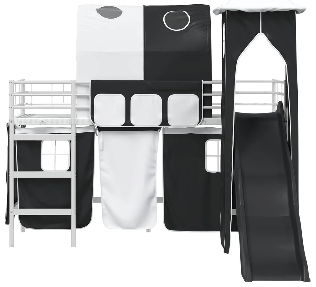 vidaXL Λευκό και Μαύρο 90 x 190 cm