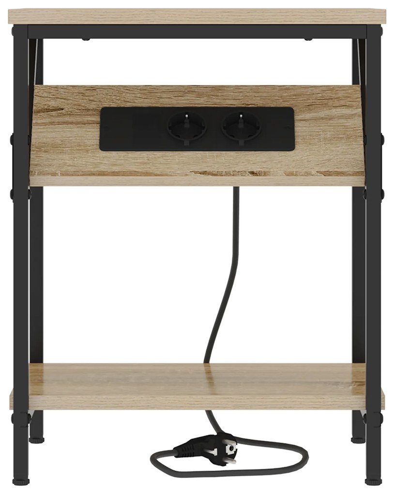 vidaXL Κομοδίνο Sonoma Δρυς 38 x 30 x 48 εκ. Επεξεργασμένο ξύλο