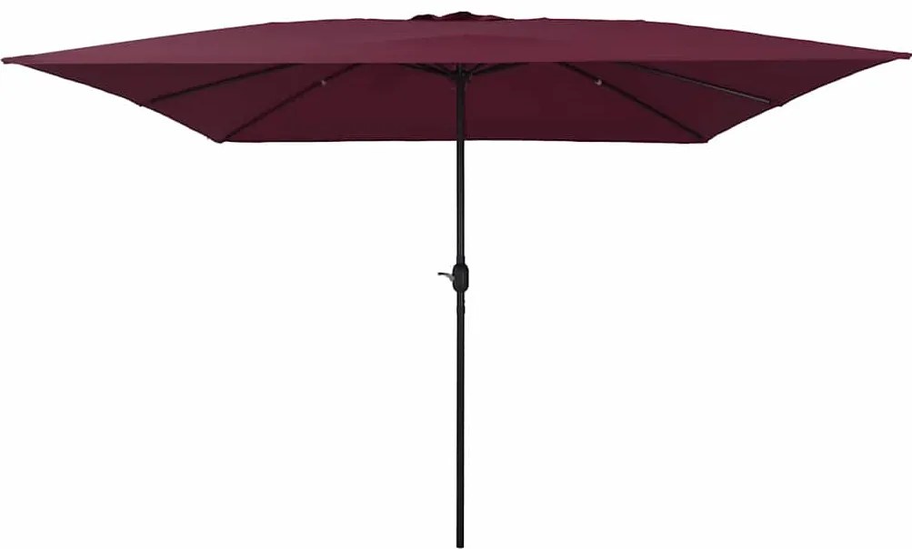 vidaXL Τετράγωνη Ομπρέλα Κήπου 295x245 εκ. Βουργουνδί