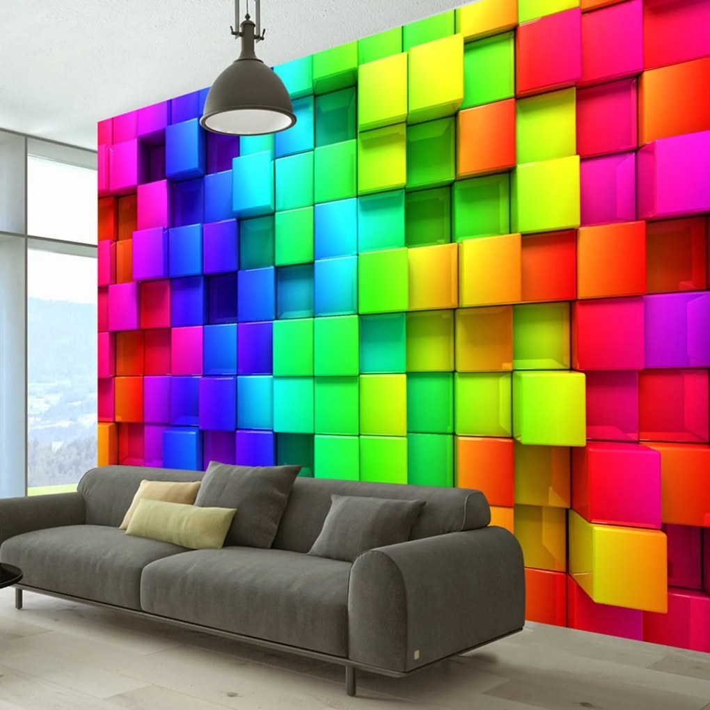 Φωτοταπετσαρία - Colourful Cubes 350x245