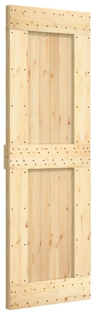 vidaXL Συρόμενη Μεσόπορτα με Μηχανισμό 70 x 210 εκ. Μασίφ Ξύλο Πεύκου