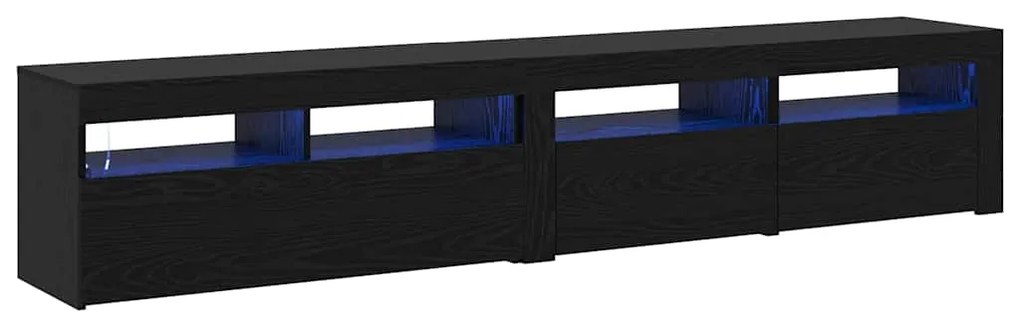 vidaXL Έπιπλα τηλεόρασης 2 pcs Μαύρη δρυς 210 x 35 x 40 εκ