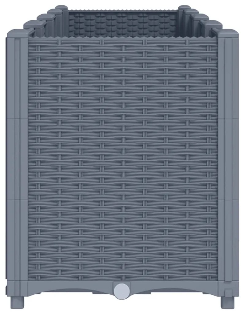 Ζαρντινιέρα Κήπου Μπλε Γκρι 160x40x53 εκ. Πολυπροπυλένιο 367856