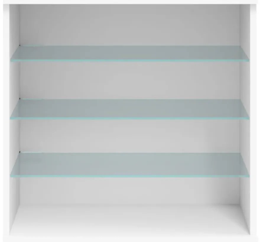 vidaXL Μπουφές με Φώτα LED Λευκός 60,5 x 37 x 67 εκ.