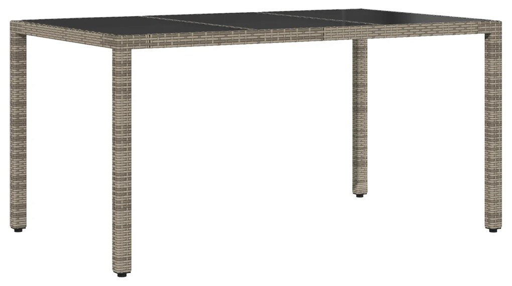 vidaXL Σέτ φαγητού για κήπο 7 pcs Γκρι 150 x 90 x 75 cm