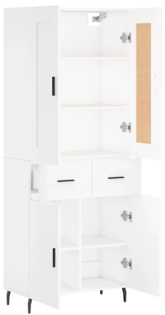 vidaXL Ντουλάπι Λευκό 69,5x34x180 εκ. από Επεξεργασμένο Ξύλο