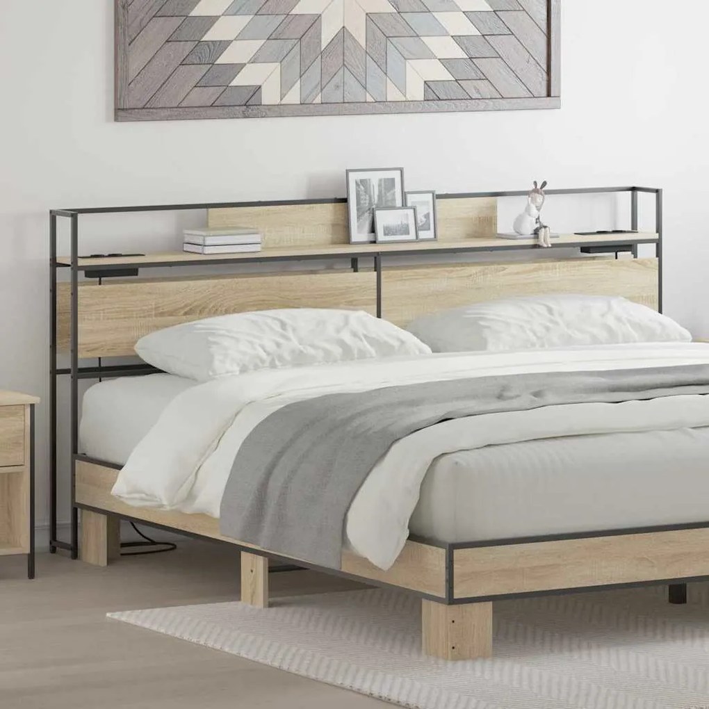 vidaXL Κεφαλάρι Αποθήκης Sonoma Δρυς 180 cm Επεξεργασμένο ξύλο