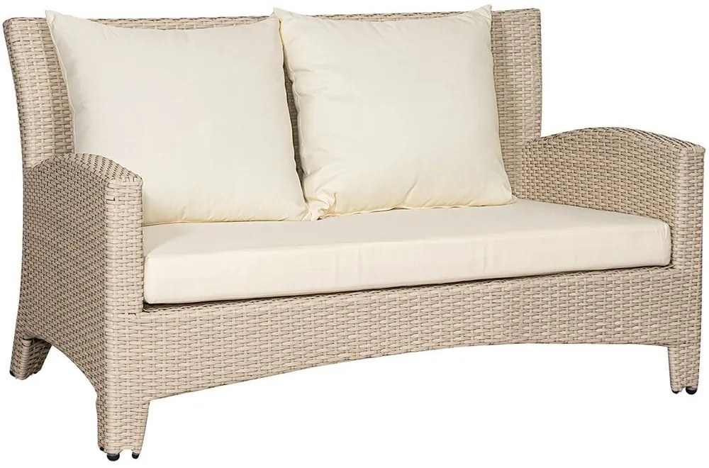 Καναπές Διθέσιος Με Μαξιλάρια 176290 127x84x84cm Beige-Ecru Διθέσιος