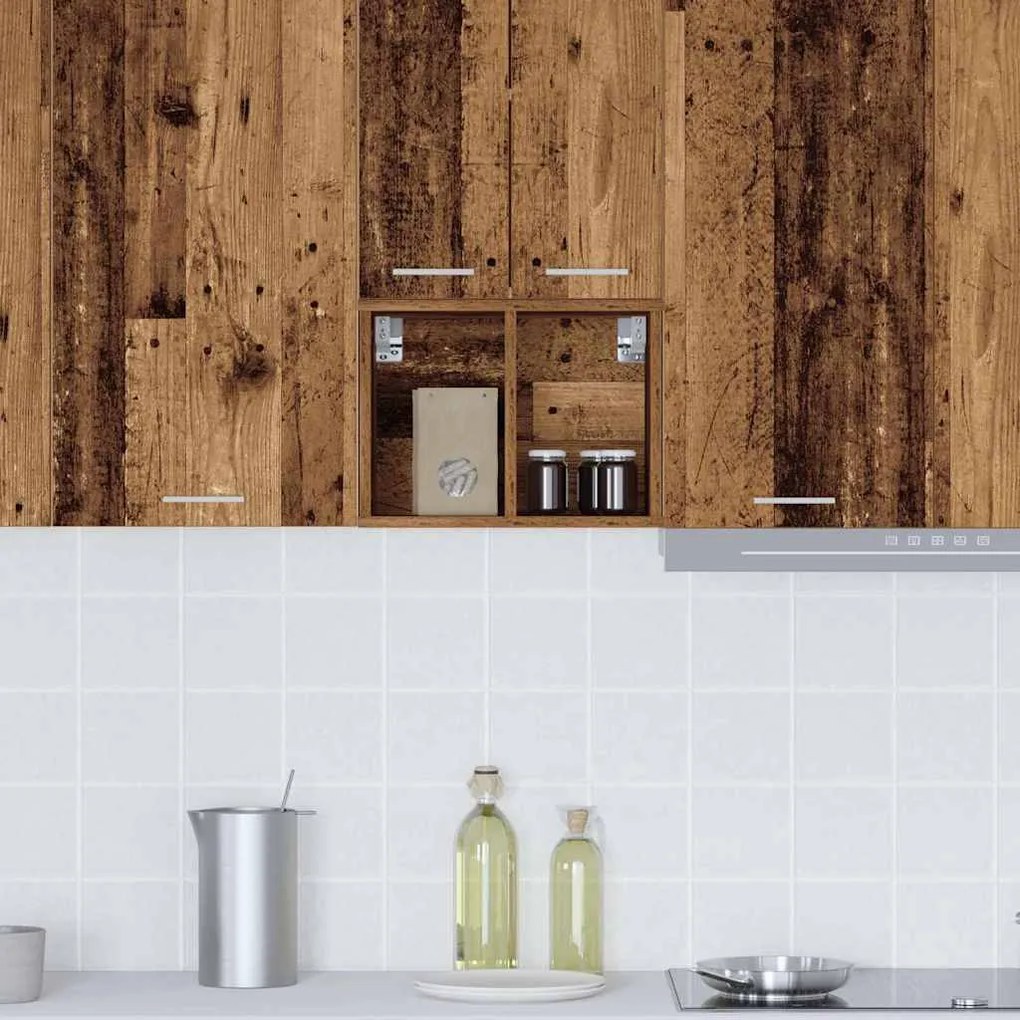 vidaXL Κρεμαστό ντουλάπι με αποθήκευση Παλιό ξύλο 30 x 29,5 x 40 εκ.