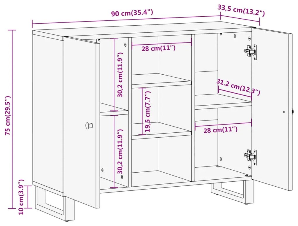 ΒΟΗΘΗΤΙΚΟ ΈΠΙΠΛΟ ΚΑΦΕ/ΜΑΥΡΟ 90X33,5X75 ΕΚ. ΜΑΣΙΦ ΞΥΛΟ ΜΑΝΓΚΟ 356811