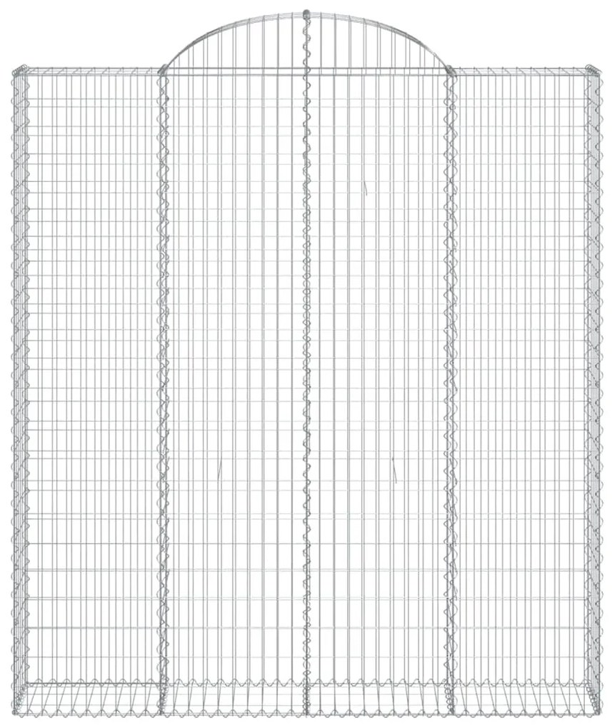 vidaXL Συρματοκιβώτιο Τοξωτό 200x30x220/240εκ. από Γαλβανισμένο Χάλυβα