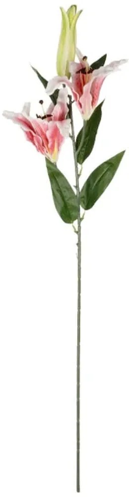 Τεχνητό Λουλούδι Lily 21313 106cm Pink-Green GloboStar Ύφασμα