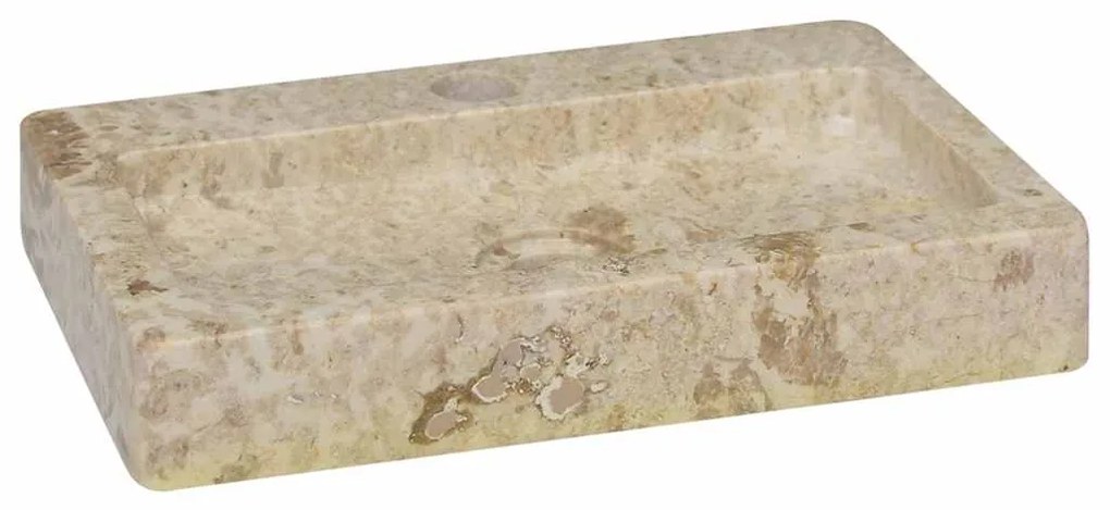 vidaXL Νιπτήρας Επιτοίχιος Κρεμ 38 x 24 x 6,5 εκ. Μαρμάρινος