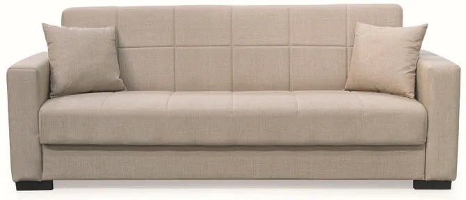 ROVER LIGHT BROWN ΥΦΑΣΜΑ 3ΘΕΣΙΟΣ ΚΑΝΑΠΕΣ/ΚΡΕΒΑΤΙ ΜΕ ΑΠΟΘ.ΧΩΡΟ 210X80εκ.