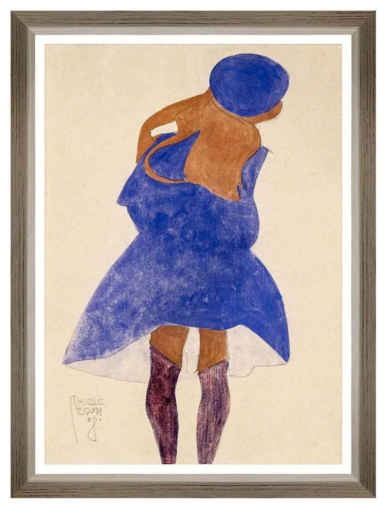 Κάδρο Standing Girl FA13440 50x70cm Multi MindTheGap Κάθετοι Wood, Glass