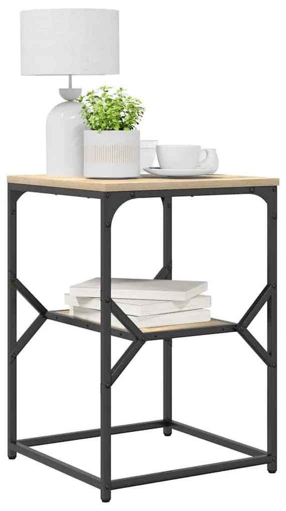 vidaXL Τραπεζάκι Πλευράς Sonoma Δρυς 41 x 40 x 60 εκ.