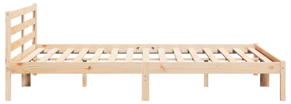 vidaXL Κρεβάτι με Κεφαλάρι 180x220 εκ. Μασίφ Ξύλο Πεύκου