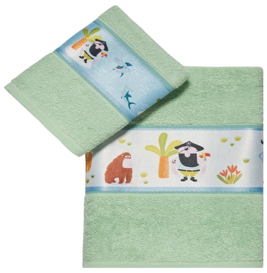 Πετσέτες Παιδικές Barbarosa (Σετ 2τμχ) Mint Green Kentia Towels Set 70x125cm 100% Βαμβάκι