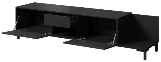 MARMO TV STAND RTV 2D1S1K black DIOMMI CAMA-MARMO-RTV2D1S1K-CZARNY