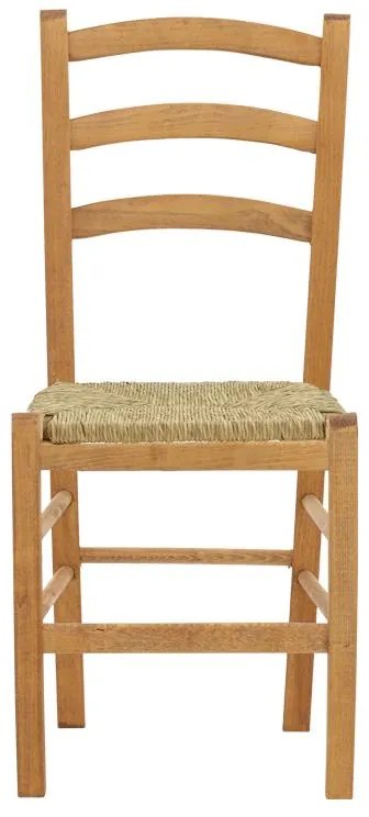 Καρέκλα καφενείου με ψάθα Marf-Charchie μασίφ ξύλο οξιάς λούστρο καρυδί 41x42x92εκ 41x42x92 εκ.