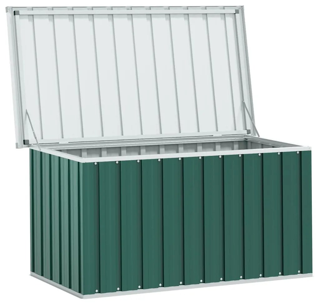 vidaXL Μπαούλο Αποθήκευσης Κήπου Πράσινο 129 x 67 x 65 εκ.
