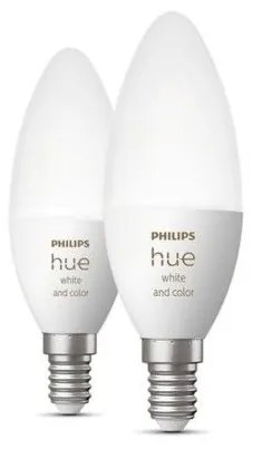 Έξυπνη Λάμπα Led 2xE14 5,3W Κερί RGBW Hue Σετ 929002294205 Philips Hue 929002294205