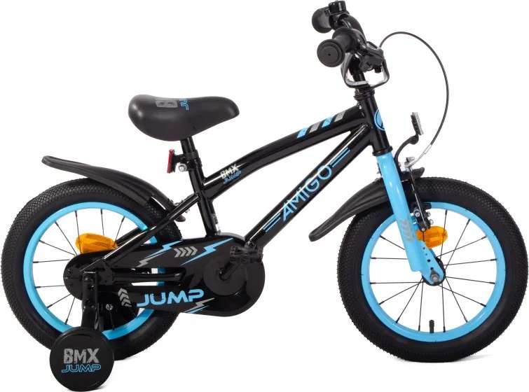 BMX Jump 14 Inch 22,5 cm Boys Coaster Brake BlackBlueAMIGO