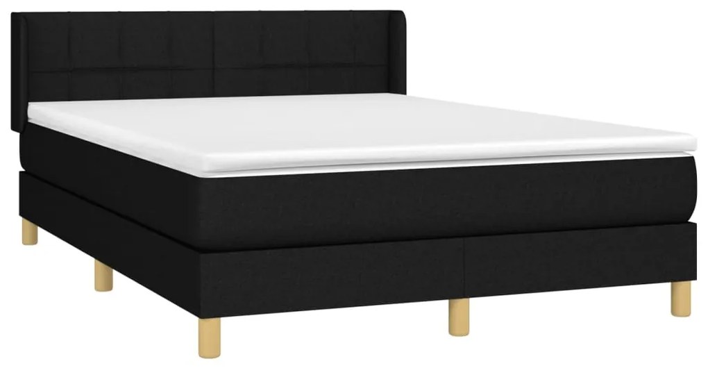 ΚΡΕΒΑΤΙ BOXSPRING ΜΕ ΣΤΡΩΜΑ ΜΑΥΡΟ 140X190 ΕΚ. ΥΦΑΣΜΑΤΙΝΟ 3130267