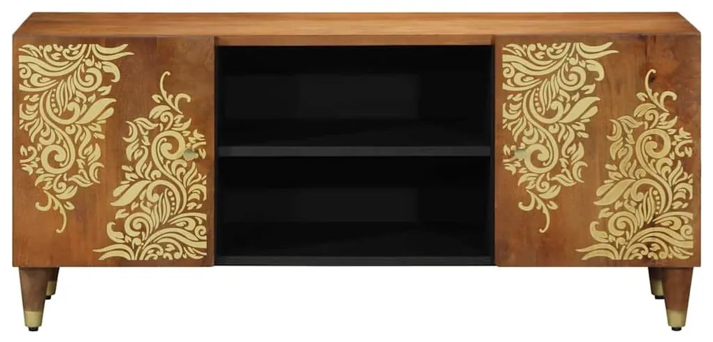 vidaXL Έπιπλο Τηλεόρασης Καφέ 105 x 33.5 x 46 εκ. Μασίφ ξύλο μάνγκο